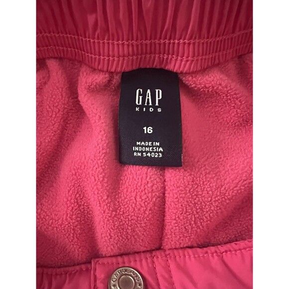 Gap Kids Girls Snow Pants Size 16 Pink Fleece Lined Insulated Ski Snowboard - Picture 5 of 9